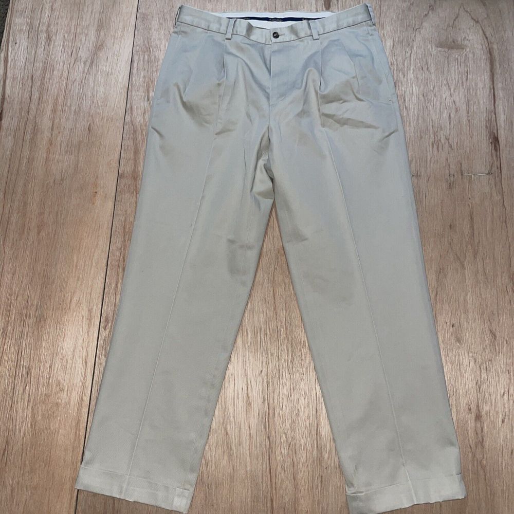 Brooks Brothers Mens Chino‎ Pants 36x30 Advantage chino Elliot Beige straight